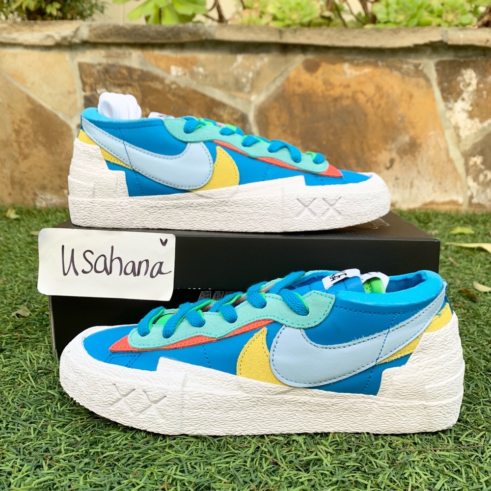 Nike blazer low safari x Kaws blue white shoes - Picture 1 of 4